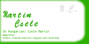 martin csele business card